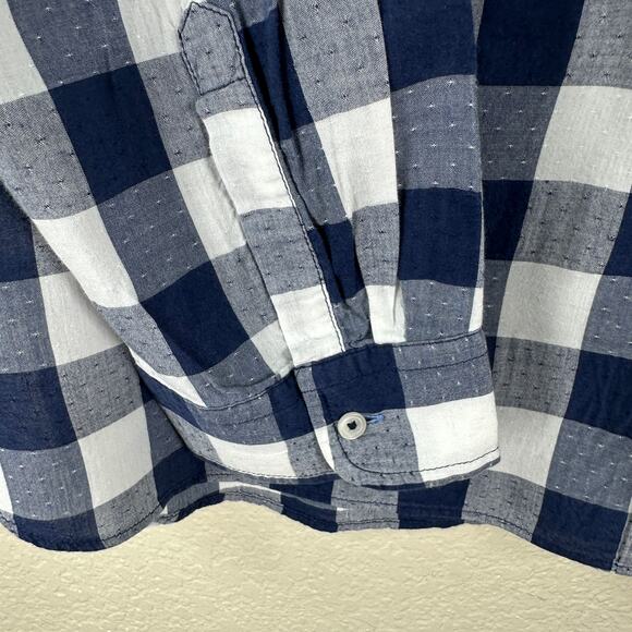 Talbots navy white gingham check women’s XL cotton modal embroidered dragonfly - Picture 4 of 5